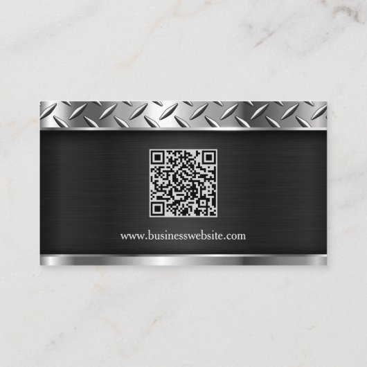  Snow Removal Service QR Code Metallic  名刺 (裏面)