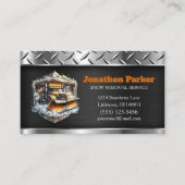 Snow Removal Service QR Code Metallic 名刺 (正面)