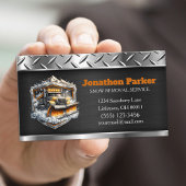 Snow Removal Service QR Code Metallic 名刺
