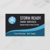 Snow Removal Service QR Code Professional  名刺 (正面)