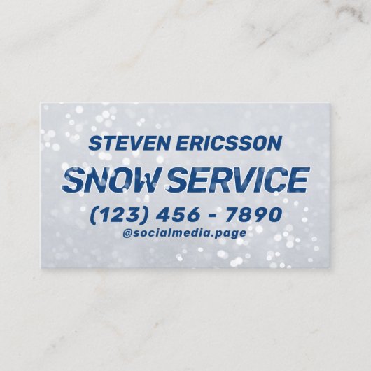 Snow removal services 名刺 (正面)