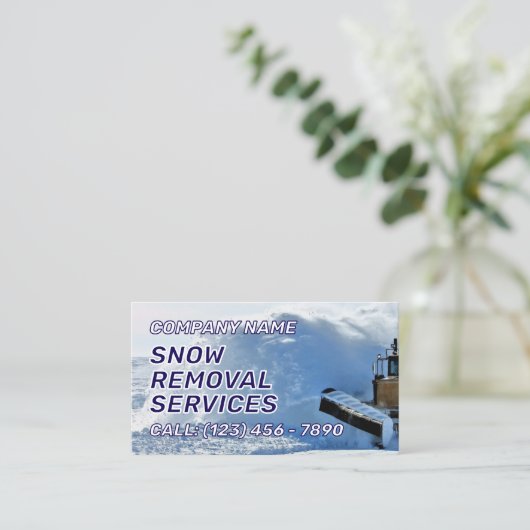 Snow removal services  名刺 (スタンド正面)