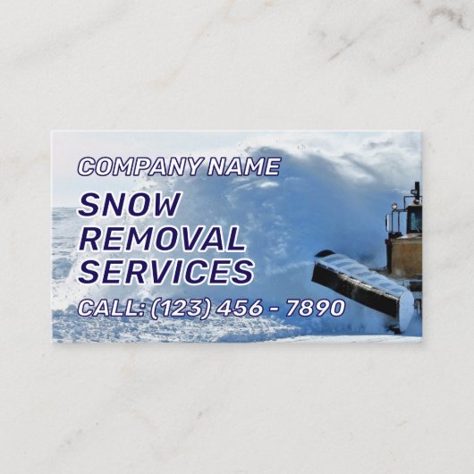 Snow removal services  名刺 (正面)