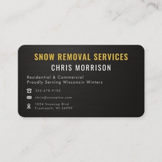 Snow Removal Services Professional 名刺 (正面)