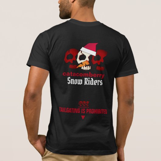 SNOW RIDERS Ver2のカタコンベリースキーレトン Tシャツ (裏面)
