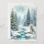 Snow Scene with Fox Winter Solstice Dinner  招待状 (裏面)