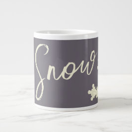 Snow script sugarplum purple butter cream elegant ジャンボコーヒーマグカップ