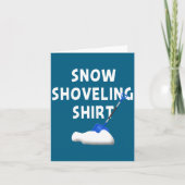 Snow Shoveling Shirt Snow Clearing Funny Winter Sn カード (正面)