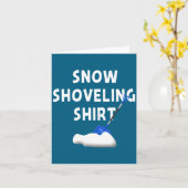 Snow Shoveling Shirt Snow Clearing Funny Winter Sn カード (黄色い花)