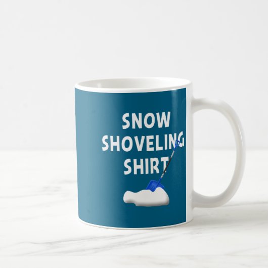Snow Shoveling Shirt Snow Clearing Funny Winter Sn コーヒーマグカップ (右)