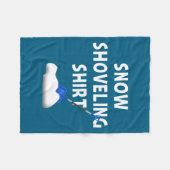 Snow Shoveling Shirt Snow Clearing Funny Winter Sn フリースブランケット (正面(横))
