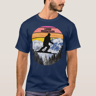 Snow Ski Loon Mountain Skiing Fields New Hampshire Tシャツ