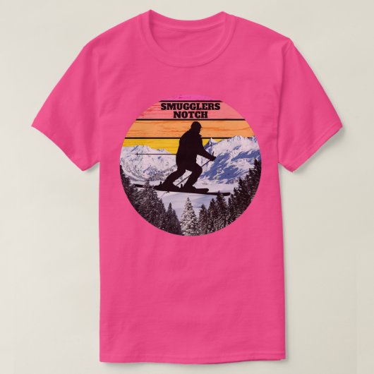 Snow Ski Smugglers Notch Skiing Fields Vermont Ame Tシャツ (デザイン正面)