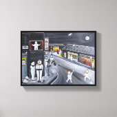 Snow Town Painting by Alfred Fox キャンバスプリント (正面)