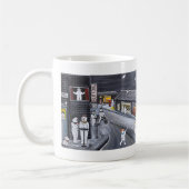 Snow Town Painting by Alfred Fox  コーヒーマグカップ (左)