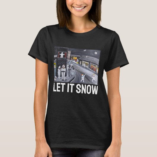 Snow Town Painting by Alfred Fox Tシャツ (正面)