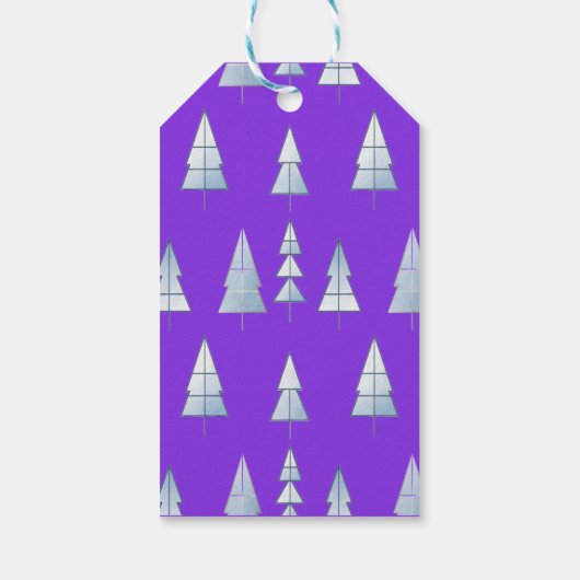 Snow Trees Elegant Winter ギフトタグ (裏面)