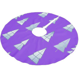 Snow Trees Elegant Winter ブラッシュドポリエステルツリースカート