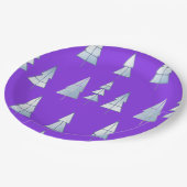 Snow Trees Elegant Winter ペーパープレート (アングル)