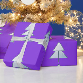 Snow Trees Elegant Winter ラッピングペーパー