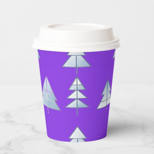 Snow Trees Elegant Winter 紙コップ (左)