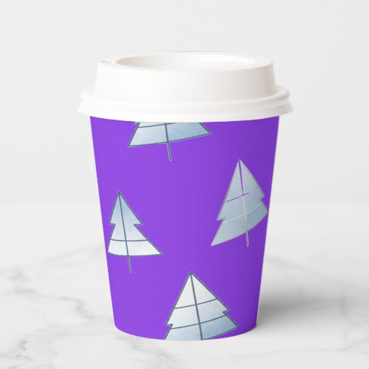 Snow Trees Elegant Winter 紙コップ (裏面)