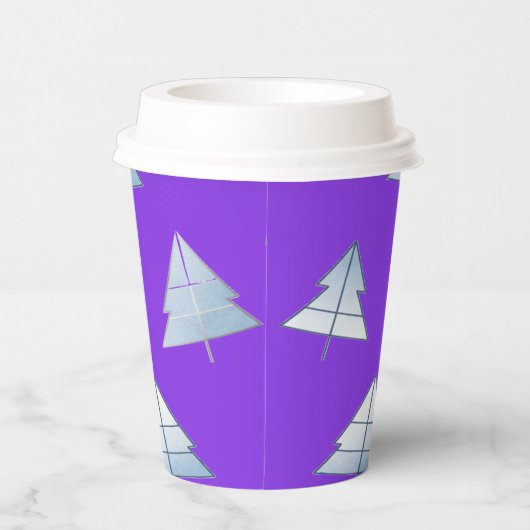 Snow Trees Elegant Winter 紙コップ (右)