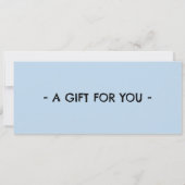 Snow Tubing Gift Certificate 招待状 (裏面)