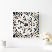 Snow Web スクエア壁時計 (ホーム)