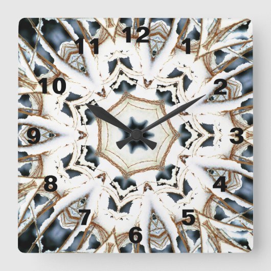Snow Web スクエア壁時計 (正面)