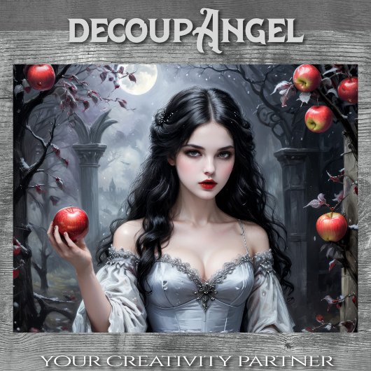 Snow WhiteとApple #3 - Decopage - 薄葉紙