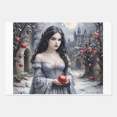 Snow White and the apple - Decoupage  ラッピングペーパーシート (正面)