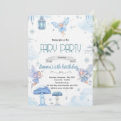 Snow winter fairy party invitation 招待状 (スタンド正面)