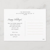 Snow & Woodミニマ素朴リスト3写真 シーズンポストカード (裏面)