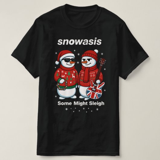 Snowasis サンタがソリでやってくる クリスマスジャンパー tシャツ (デザイン正面)