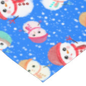 Snowballと雪だるまブルー2 テーブルクロス (アングル)