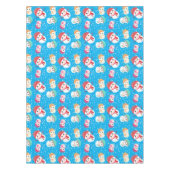 Snowballと雪だるまブルー2 テーブルクロス (正面)