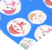 Snowballと雪だるまブルー3 テーブルクロス (アングル)