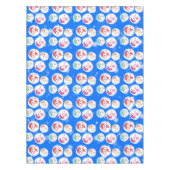 Snowballと雪だるまブルー3 テーブルクロス (正面)