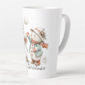 Snowball Cheers and Frosty High-Fives カフェラテマグ (右アングル)