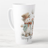 Snowball Cheers and Frosty High-Fives カフェラテマグ (左アングル)