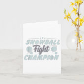 Snowball Fight Champion -おもしろいクリスマス_1 カード (黄色い花)