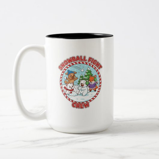  Snowball Fight Crew 15 oz Two-Tone Coffee Mug ツートーンマグカップ (左)
