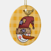 Snowball Head雪だるまオーナメント セラミックオーナメント (右)