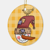 Snowball Head雪だるまオーナメント セラミックオーナメント (左)