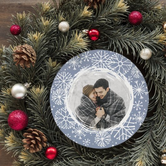 Snowball Round Holidayフォトカード |空 シーズンカード