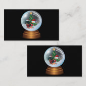Snowball Weinerful Christmas Doxie LoのDachshand 名刺 (正面/裏面)