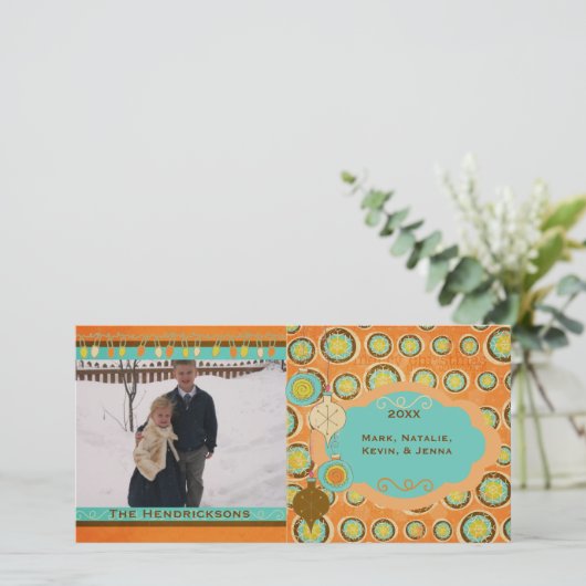 Snowball Whimsyクリスマスホリデーフォトカード シーズンカード (スタンド正面)