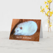 Snowball White Ratグリーティカスタムングカード カード (黄色い花)