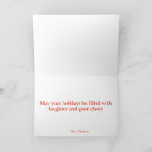 snowbankのサンタのすてきな雪だるま シーズンカード (内部)